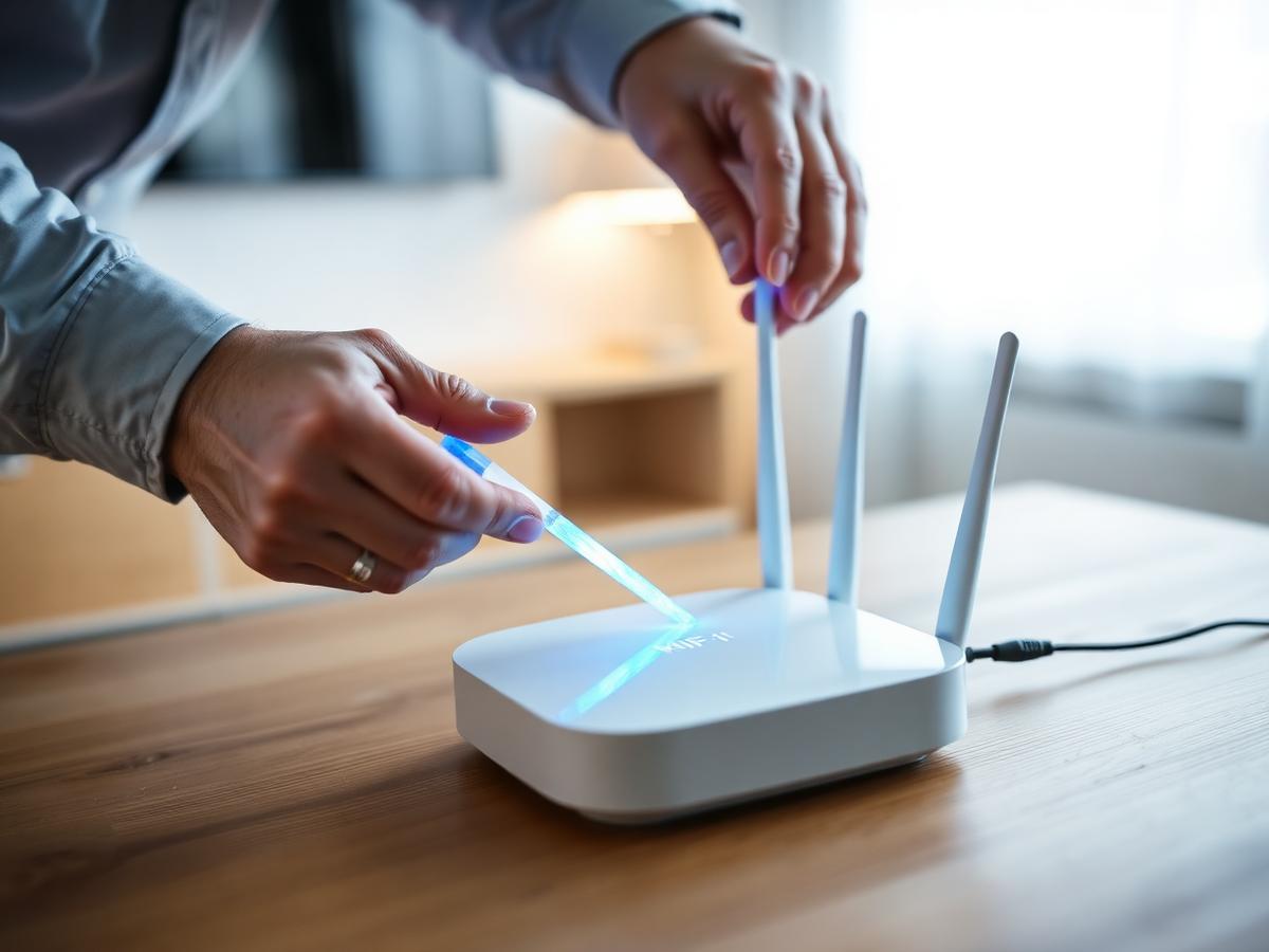 Instalación de fibra óptica con router WiFi 6